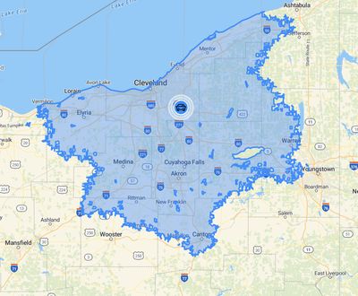 Pasquale Floors Service Area Map
